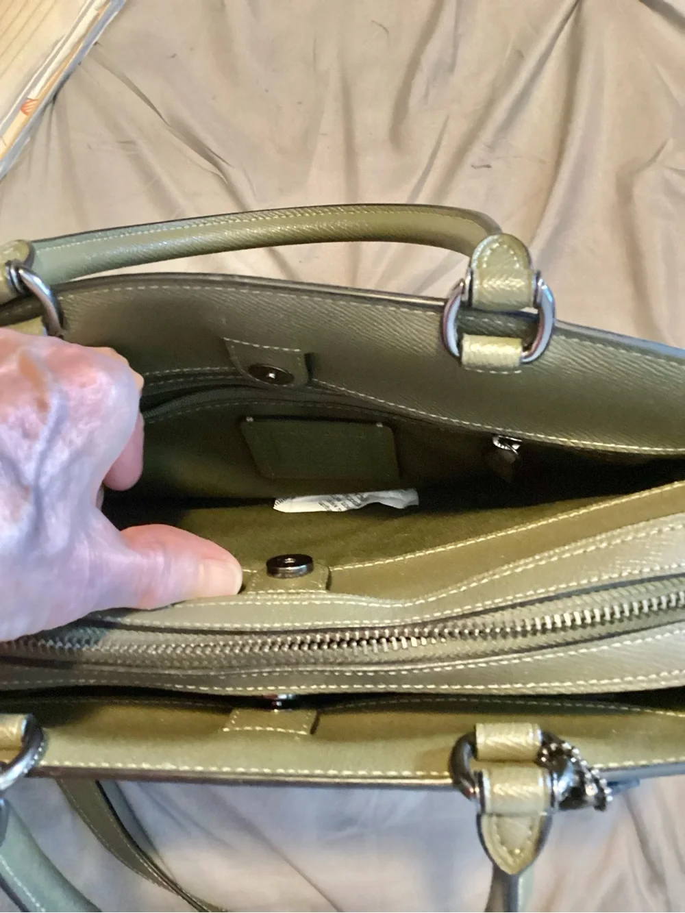 Coach kelp Lillie Carryall Satchel purse